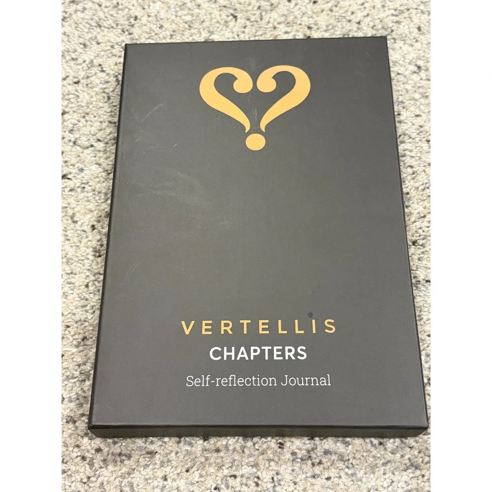 Vertellis NEW Chapters Self-reflection Journal Black Hardcover Mindfulness